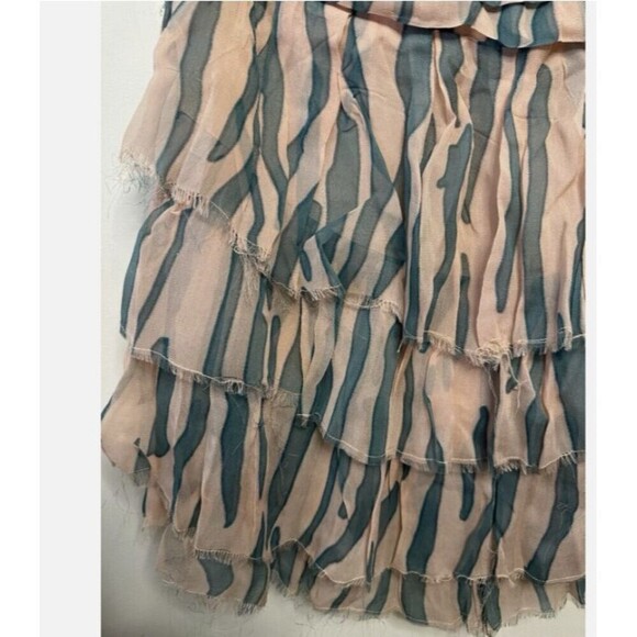 Kate Moss X Topshop Strapless Dress, Size US8 UK12, Zebra Print ruffles - Picture 4 of 8